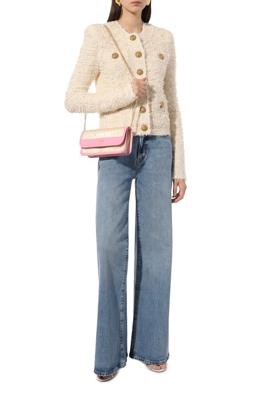 Клатч Moschino Розовый, фото 7