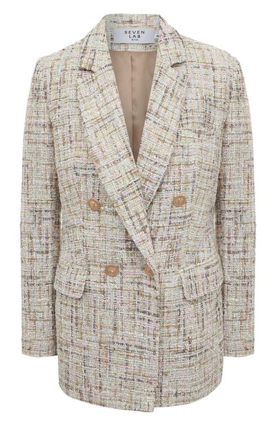 Женский двубортный жакет SEVEN LAB, арт. JK tw multi beige