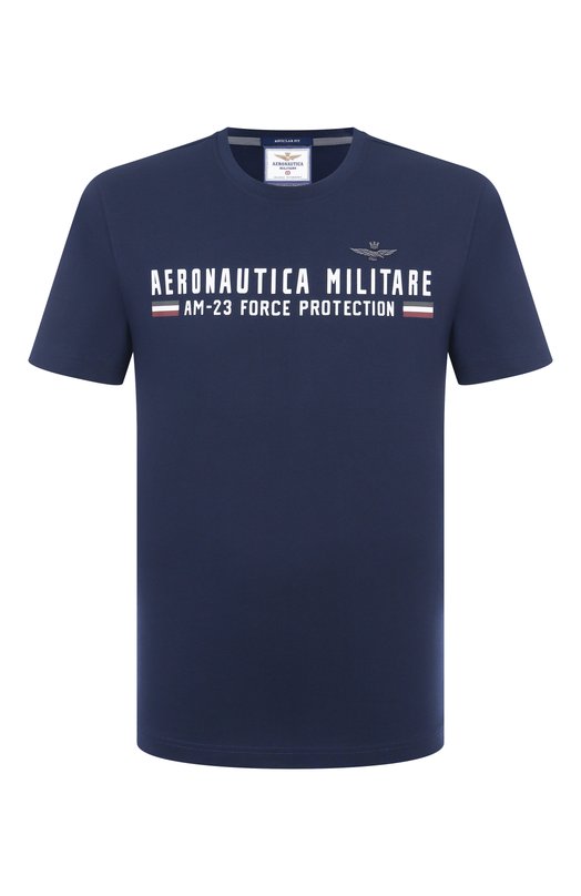 Хлопковая футболка Aeronautica Militare TS1942UJ00538 Синий TS1942UJ00538