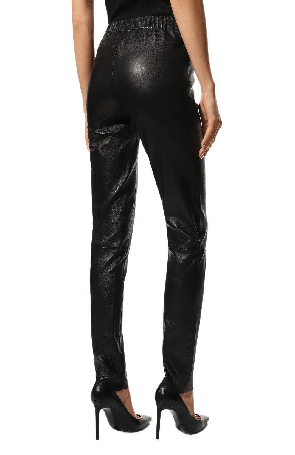 Кожаные легинсы MAX AND MOI черного цвета по цене 89950 руб., арт. PERLEGGING, фото 4 Кожаные легинсы MAX AND MOI, арт. PERLEGGING, фото 4