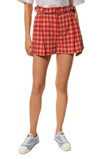 Хлопковые шорты MIU MIU, арт. MP1536-6J1-F0976, фото 3