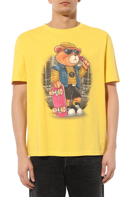 Хлопковая футболка Bisibiglio TED FREESKATE/2212 RIF (C0TT0NE PESANTE) Жёлтый  TED FREESKATE/2212 RIF (C0TT0NE PESANTE) Фото 3
