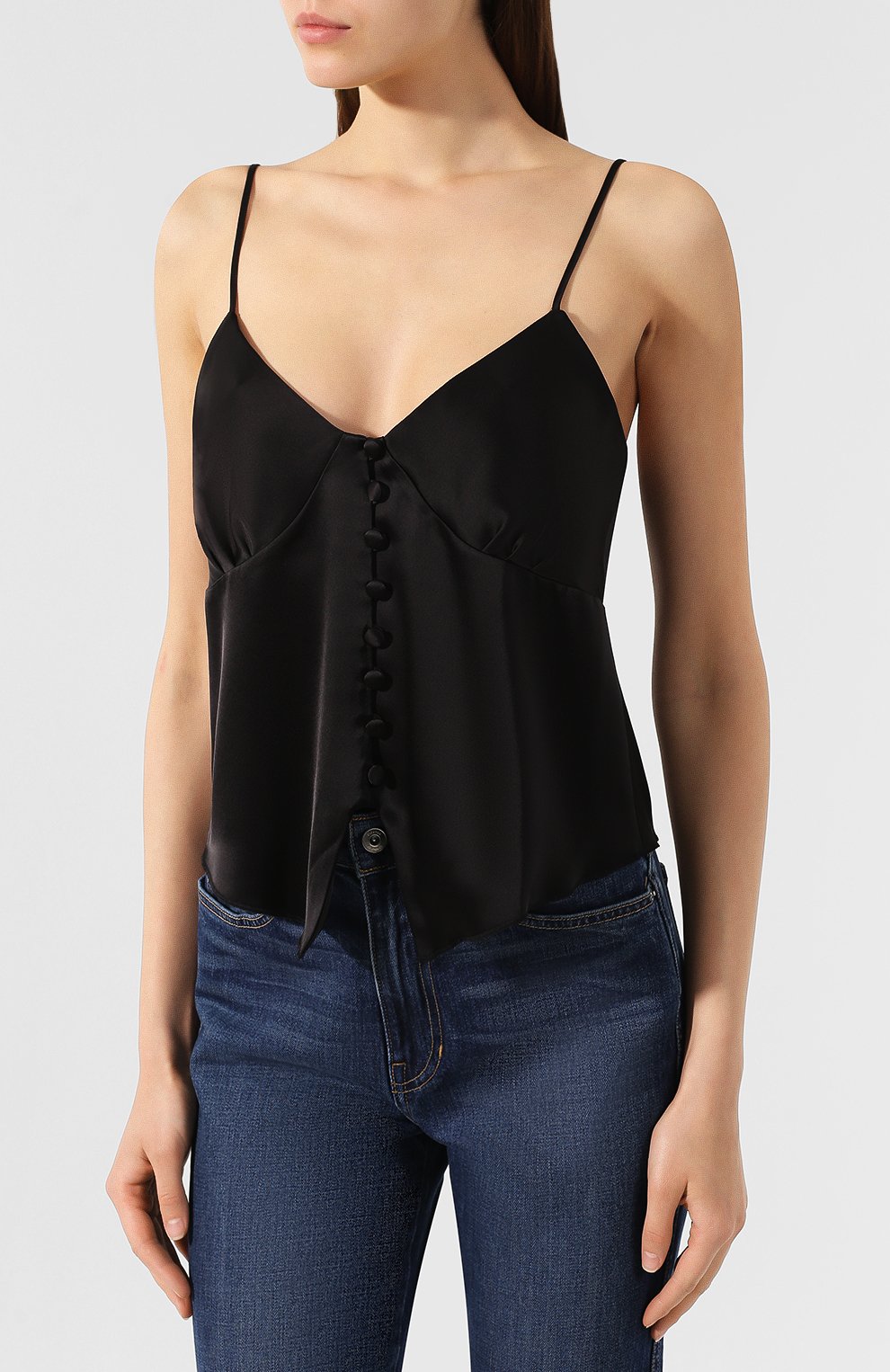 Топ NANUSHKA, арт. ELIA_BLACK_SLIP SATIN, фото 3