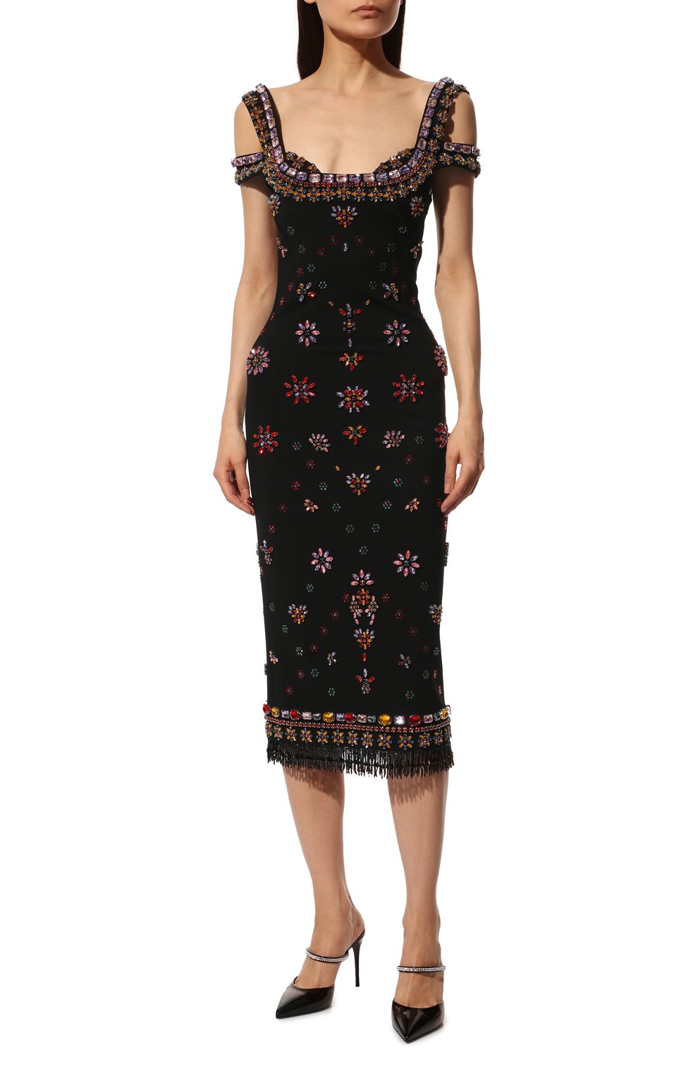 Платье из вискозы DOLCE & GABBANA, арт. F6J4RZ/GDAJN, фото 3