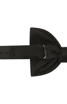 Мужской шелковый галстук-бабочка LANVIN черного цвета, арт. 1208/B0W TIE | Фото 3 (Материал: Шелк, Текстиль; Принт: Без принта; Стили: Классический; Материал сплава: Проставлено; Нос: Не проставлено)