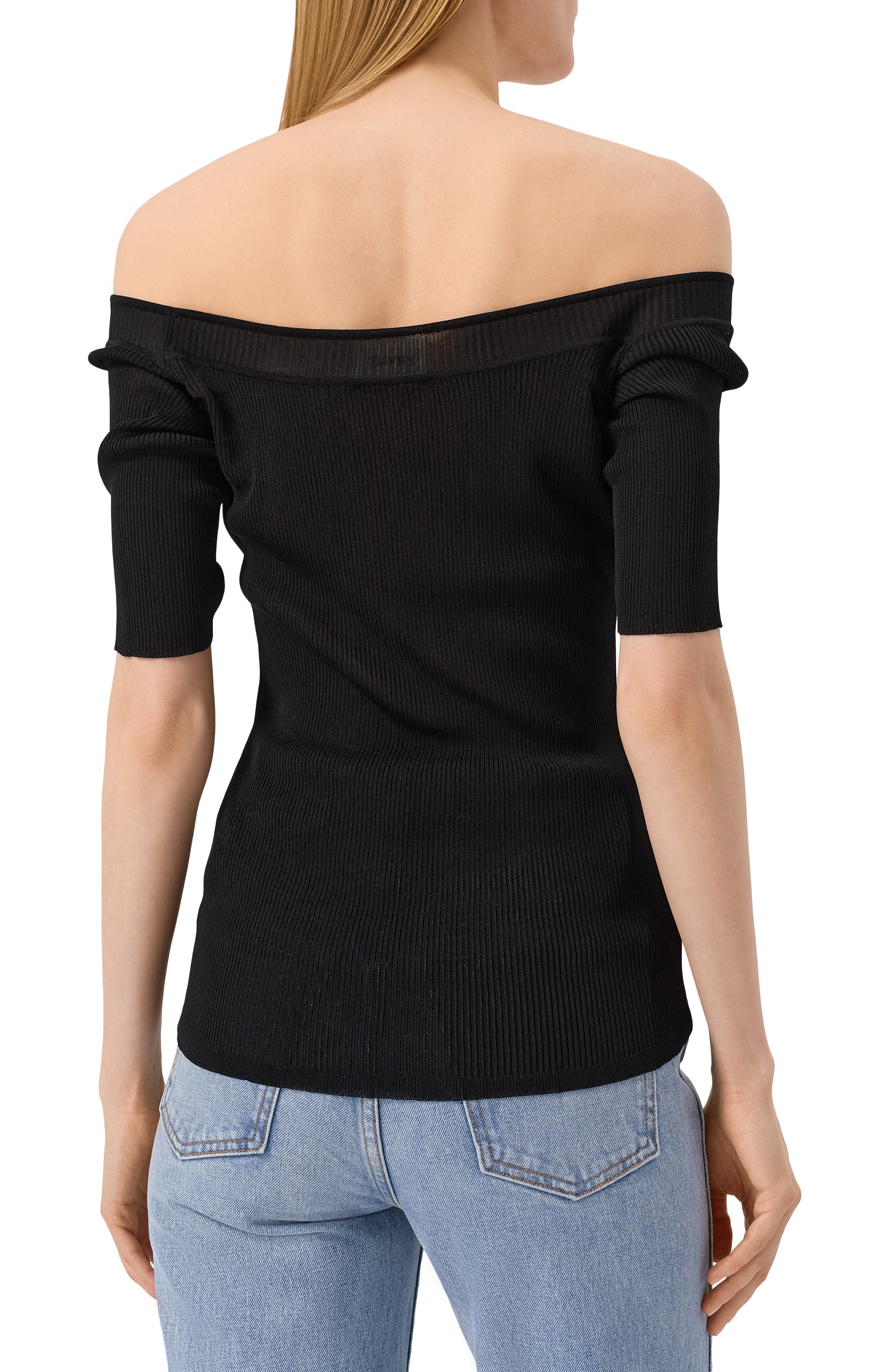 Пуловер из вискозы KHAITE черного цвета по цене 175500 руб., арт. 9714435/K435, фото 4 Пуловер из вискозы KHAITE, арт. 9714435/K435, фото 4