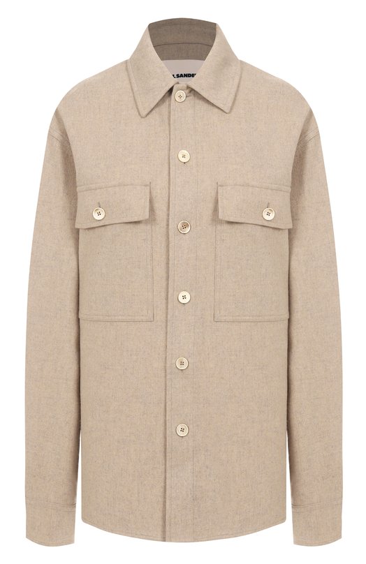Шерстяная рубашка Jil Sander J40DL0124-J40182 Бежевый J40DL0124-J40182