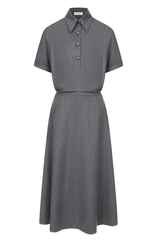 Шерстяное платье Brunello Cucinelli ME226A5416 Серый ME226A5416