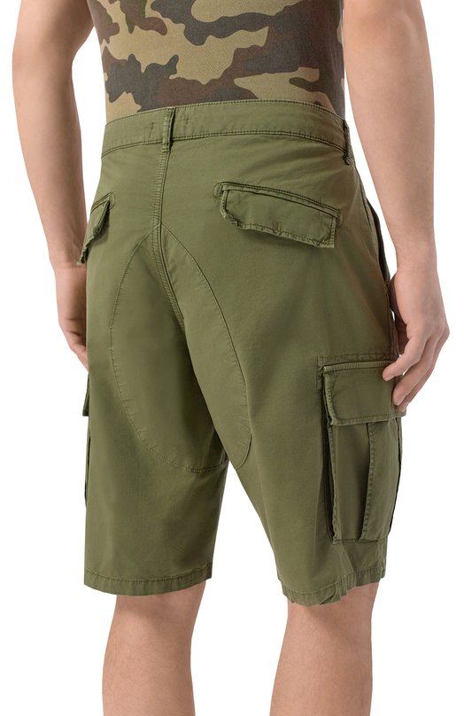Хлопковые шорты Aeronautica Militare BE0288UCT04332 Хаки  BE0288UCT04332 Фото 4