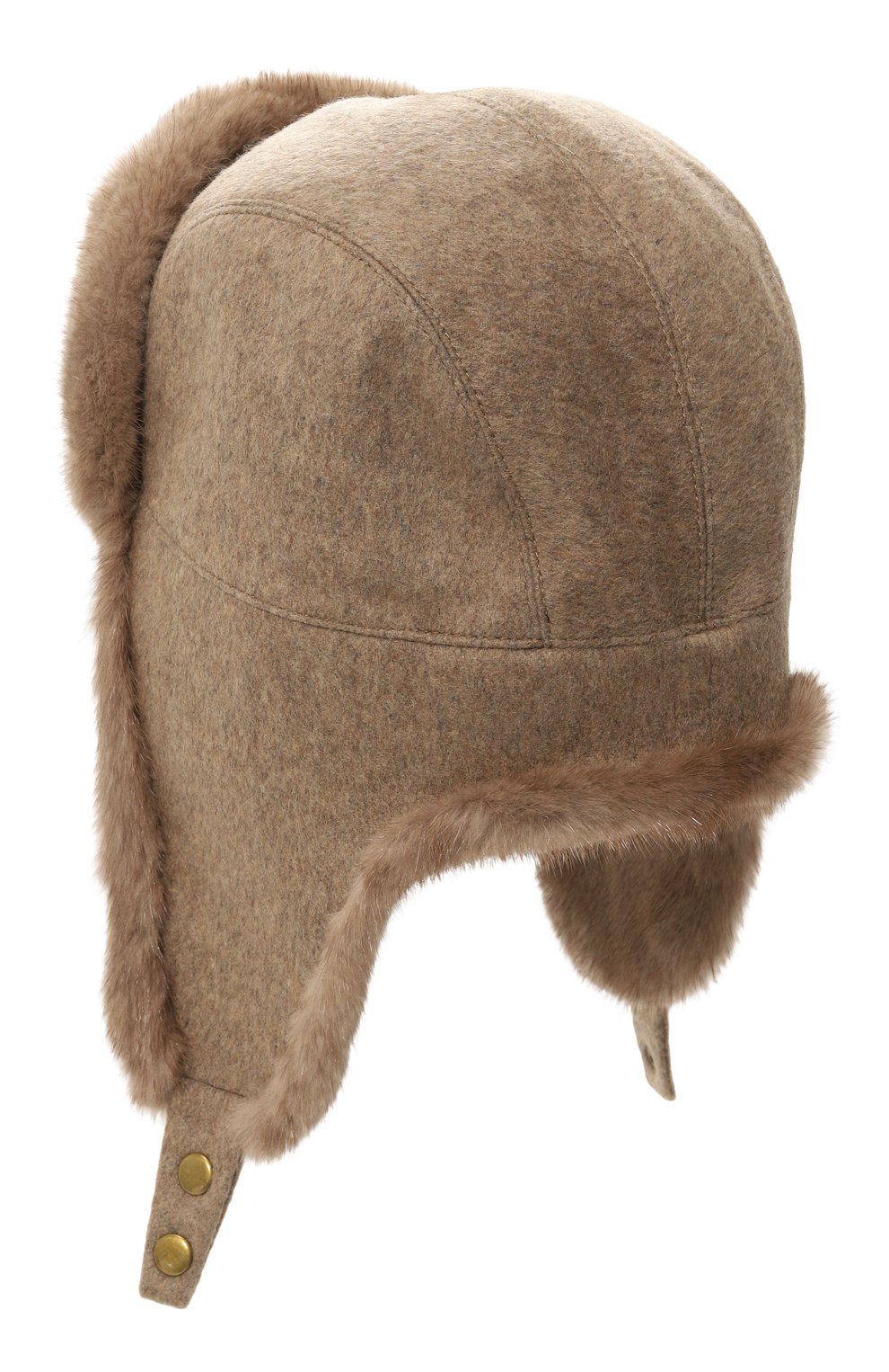 Шерстяная шапка-ушанка с мехом норки VICTORIA KUSENKOVA, арт. 109101945153, фото 3
