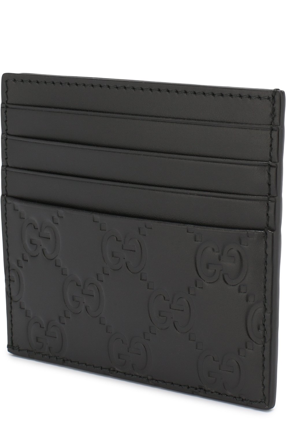 Кожаный чехол для кредитных карт с тиснением signature GUCCI черного цвета по цене 19950 руб., арт. 524787/CWC10, фото 2 Кожаный чехол для кредитных карт с тиснением signature GUCCI, арт. 524787/CWC10, фото 2