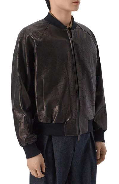 Кожаный бомбер GIORGIO ARMANI, арт. GM003286/AF25013, фото 3