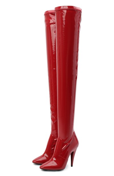 Комбинированные ботфорты aylah SAINT LAURENT, арт. 637457/1LW10, фото 1