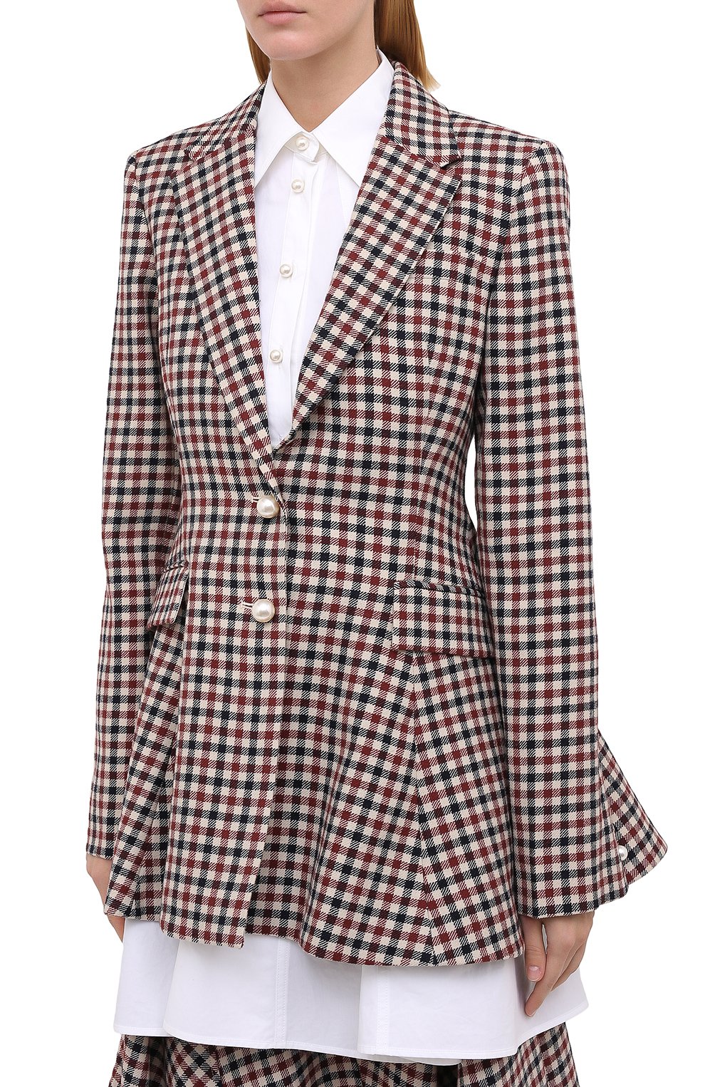 Шерстяной жакет JW ANDERSON разноцветного цвета по цене 84100 руб., арт. JK0056 PG0332, фото 4 Шерстяной жакет JW ANDERSON, арт. JK0056 PG0332, фото 4