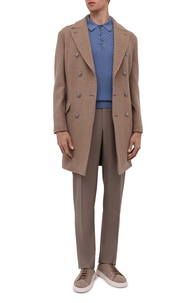 Поло из хлопка и шелка BRIONI голубого цвета по цене 104500 руб., арт. UMR200/P1K02, фото 2 Поло из хлопка и шелка BRIONI, арт. UMR200/P1K02, фото 2