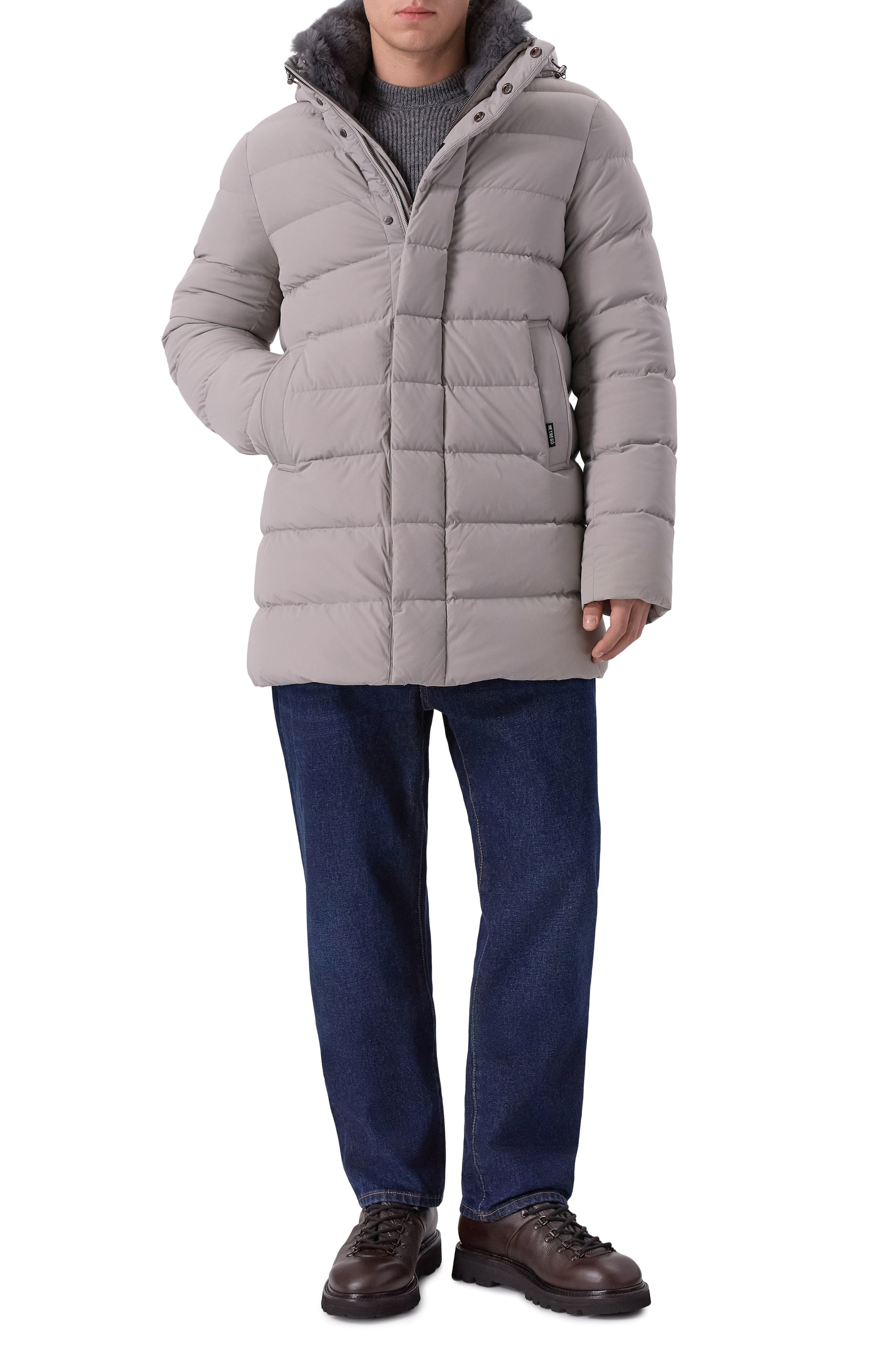 Пуховик с воротником из кролика HETREGO, арт. 8P435R/WILLIAM, фото 2