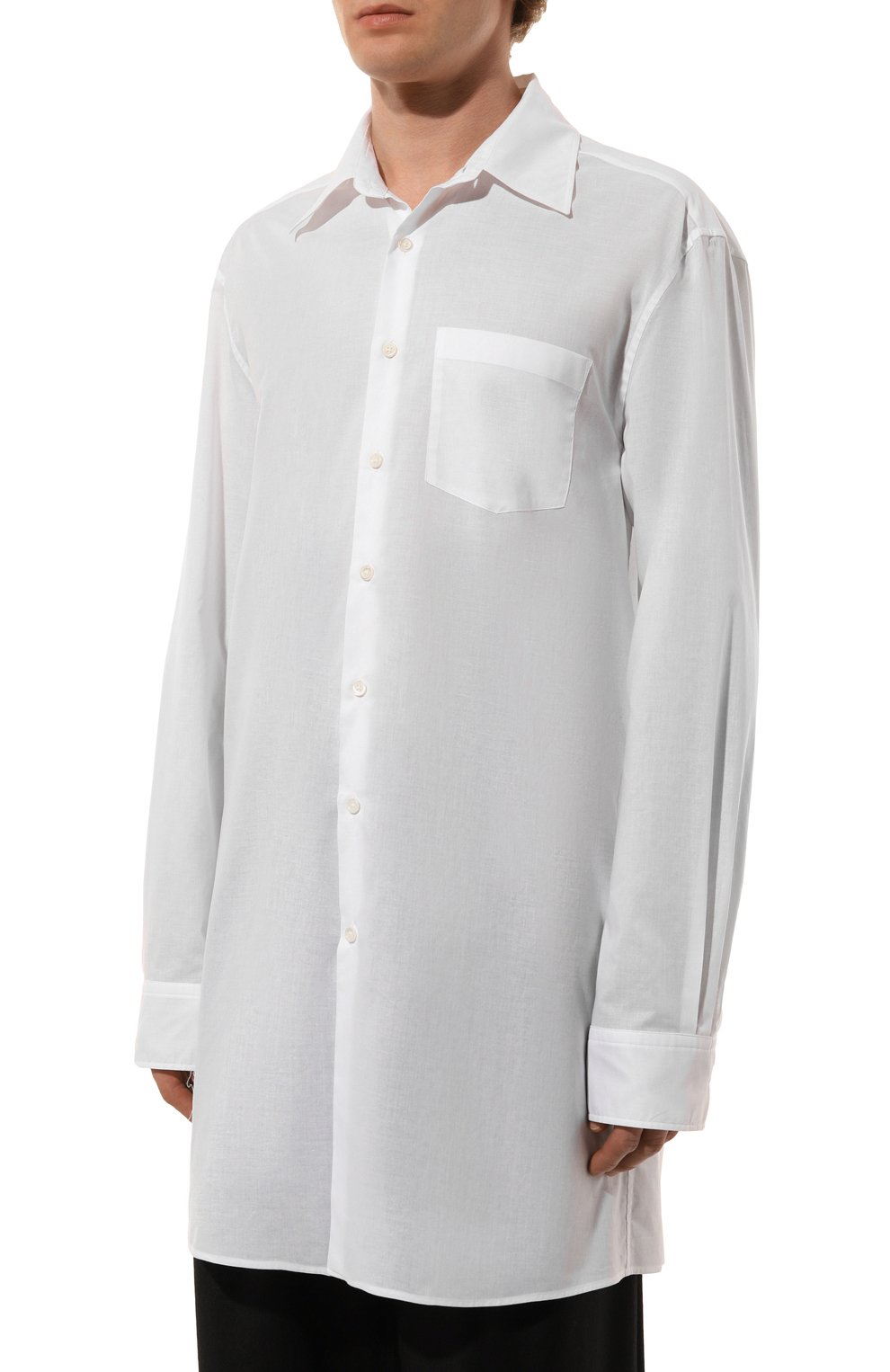 Хлопковая рубашка ANN DEMEULEMEESTER, арт. 2402-M-SH13-FA517-001, фото 3