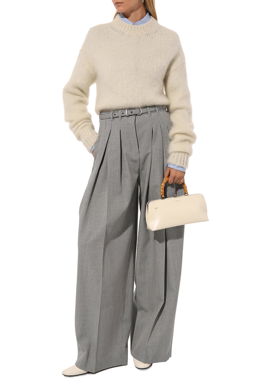 Сумка goji small JIL SANDER кремового цвета по цене 239500 руб., арт. J07ZH0042-P5356, фото 7 Сумка goji small JIL SANDER, арт. J07ZH0042-P5356, фото 7