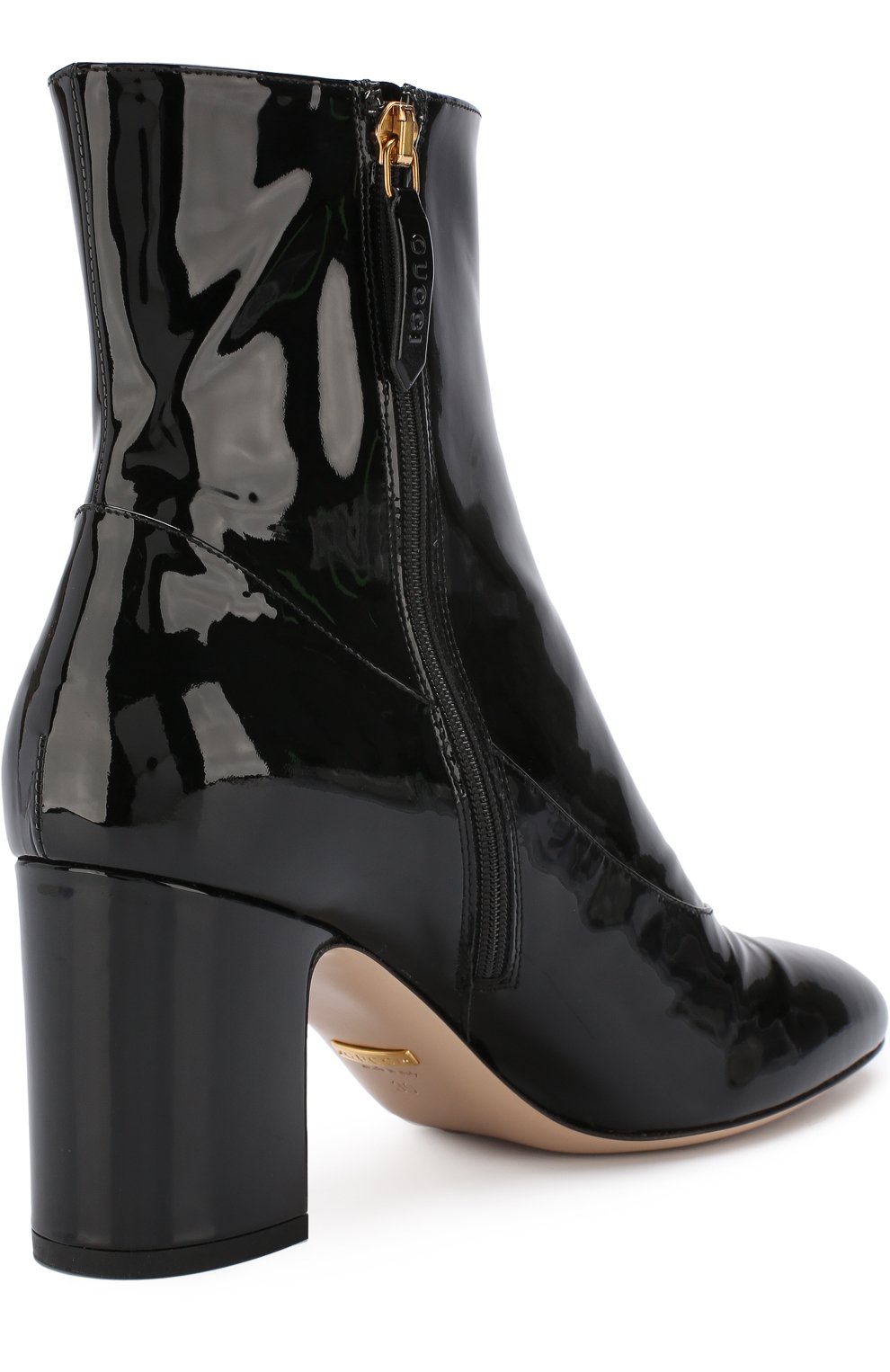 Лаковые ботильоны lois на устойчивом каблуке GUCCI, арт. 475831/BNC00, фото 4