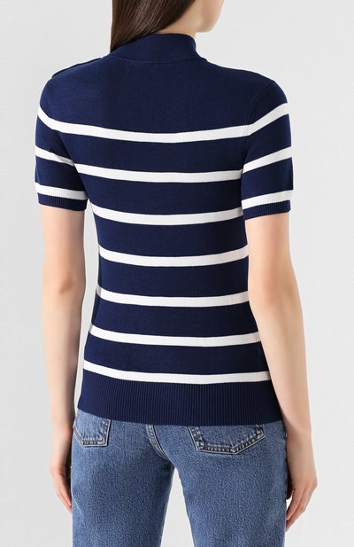Топ из смеси шелка и вискозы POLO RALPH LAUREN темно-синего цвета по цене 21200 руб., арт. 211791047, фото 4 Топ из смеси шелка и вискозы POLO RALPH LAUREN, арт. 211791047, фото 4