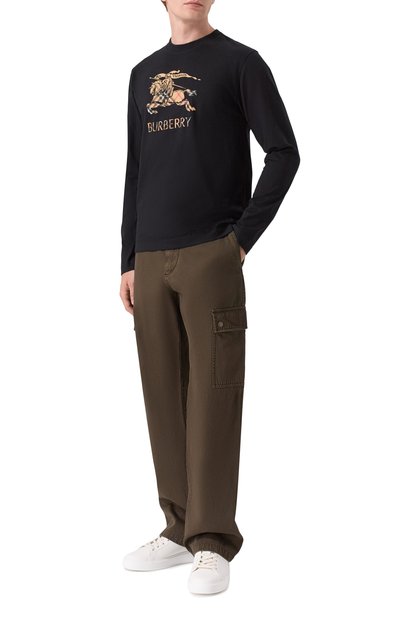 Мужская хлопковый лонгслив BURBERRY, арт. 8121954