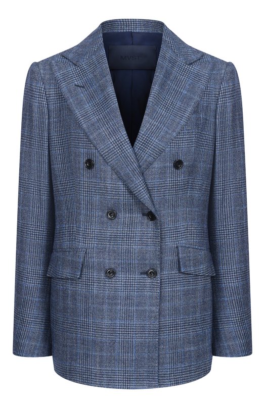 Жакет из шерсти и шелка MVST SDG601/S0731110 Синий SDG601/S0731110