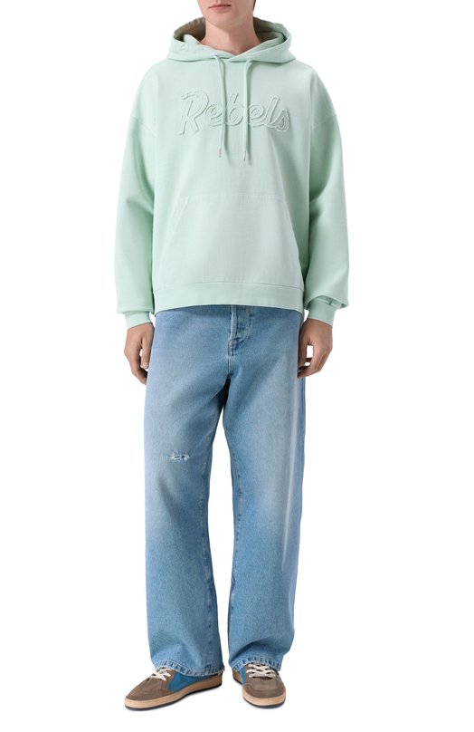 Хлопковое худи Dsquared2 S74GU0943/D25028 Зелёный  S74GU0943/D25028 Фото 2