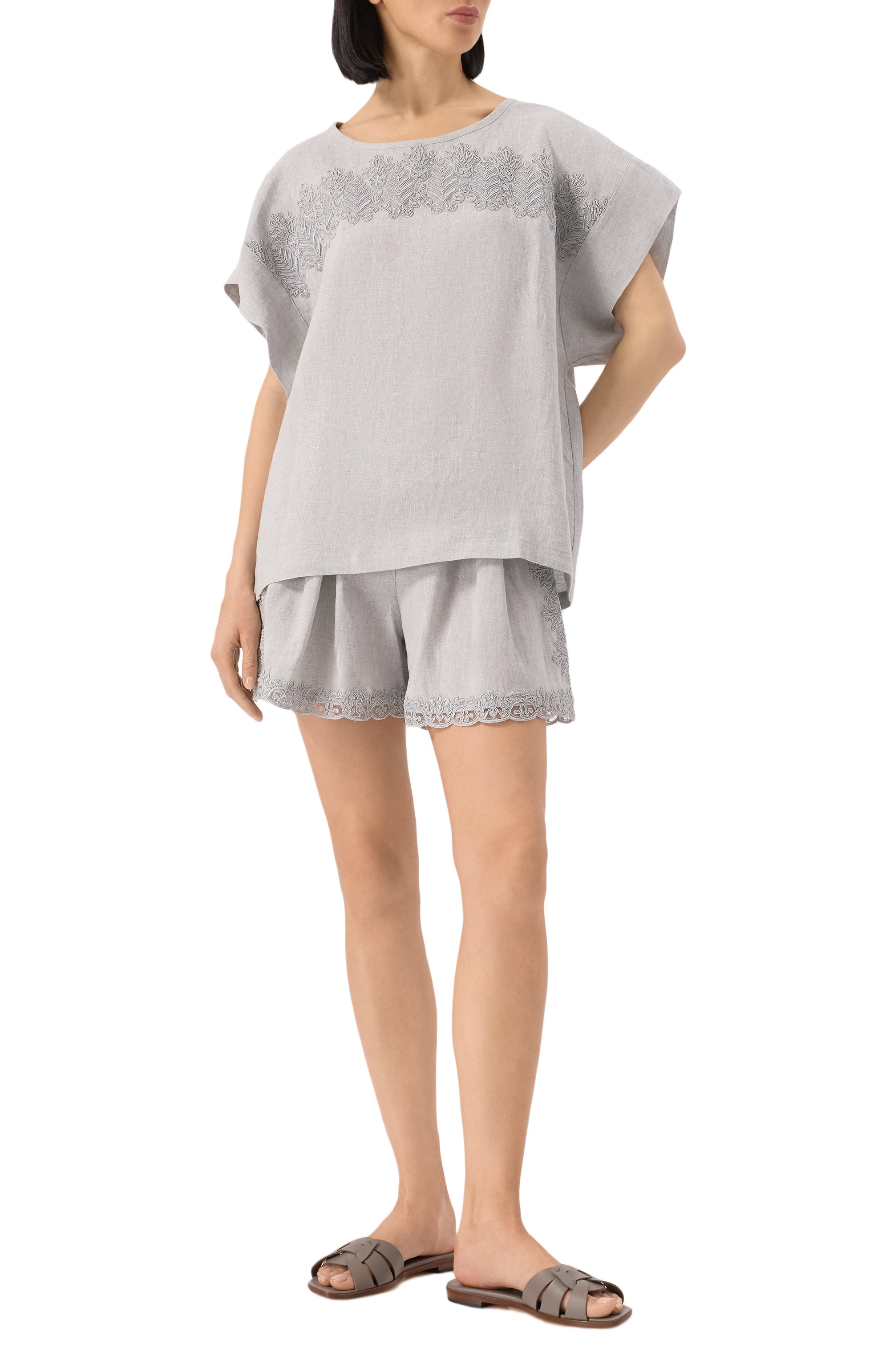 Шорты изо льна и вискозы MAURIZIO, арт. W01150179, фото 2