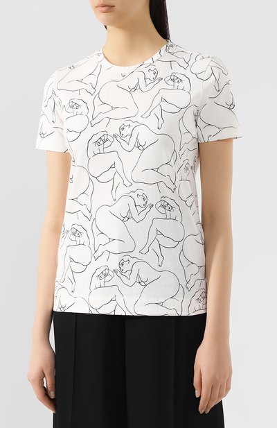 Хлопковая футболка BY MALENE BIRGER, арт. Q66653001/TSH5013S91, фото 3