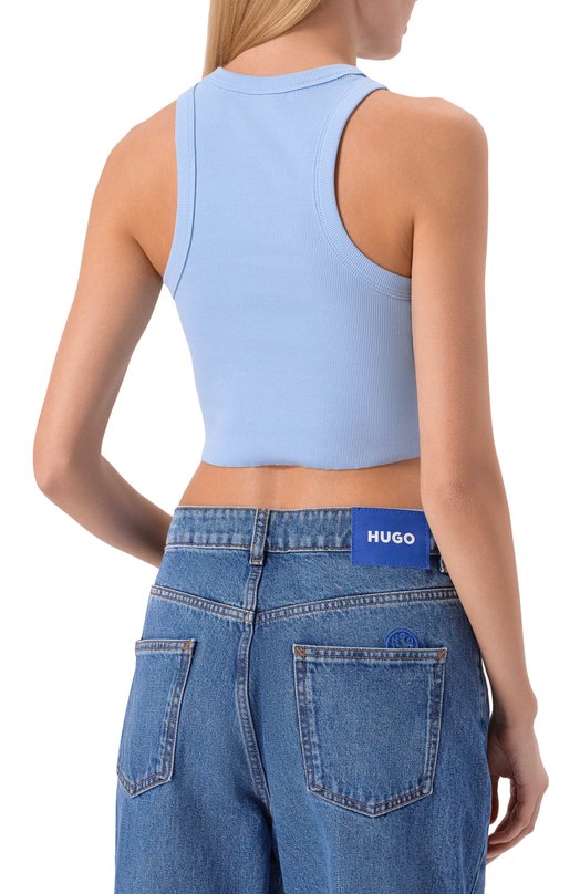 Хлопковая майка HUGO Blue 50511450 Голубой  50511450 Фото 4