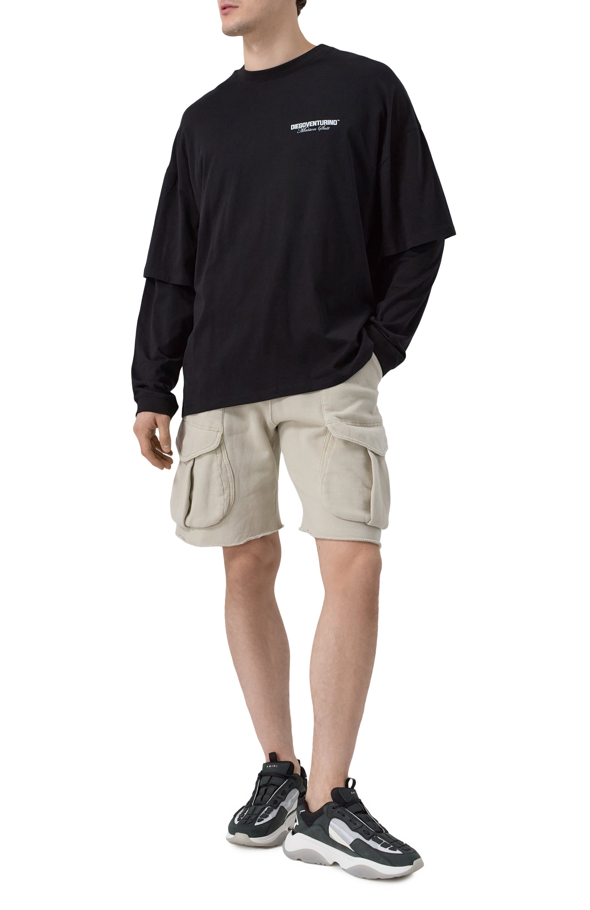 Хлопковый лонгслив DIEGO VENTURINO, арт. DVTSMLCL0G0, фото 2