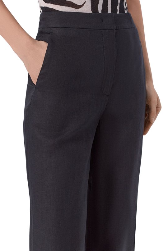 Льняные брюки Max Mara Studio MSTTAPI0CA Чёрный  MSTTAPI0CA Фото 5