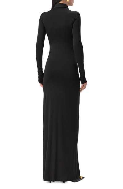 Платье из вискозы BALENCIAGA черного цвета по цене 174000 руб., арт. 814142/TQV46, фото 4 Платье из вискозы BALENCIAGA, арт. 814142/TQV46, фото 4