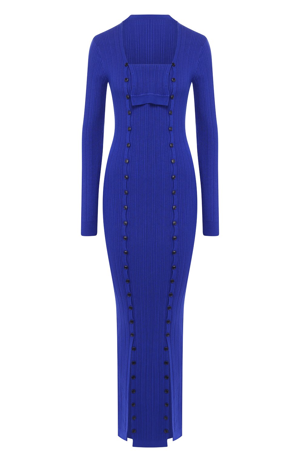 Платье из вискозы JACQUEMUS синего цвета по цене 37600 руб., арт. 194KN10/07350, фото 1 Платье из вискозы JACQUEMUS, арт. 194KN10/07350, фото 1
