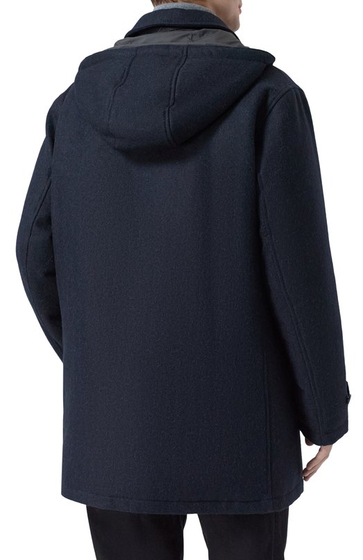 Шерстяное пальто Brioni SHNZ0L/0D302 Синий  SHNZ0L/0D302 Фото 4