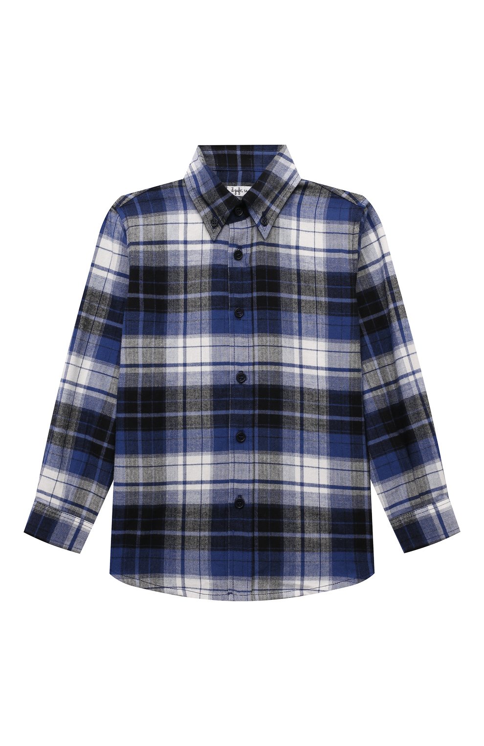 Хлопковая рубашка IL GUFO синего цвета по цене 13400 руб., арт. A24CL154C3151/5A-8A, фото 1 Хлопковая рубашка IL GUFO, арт. A24CL154C3151/5A-8A, фото 1