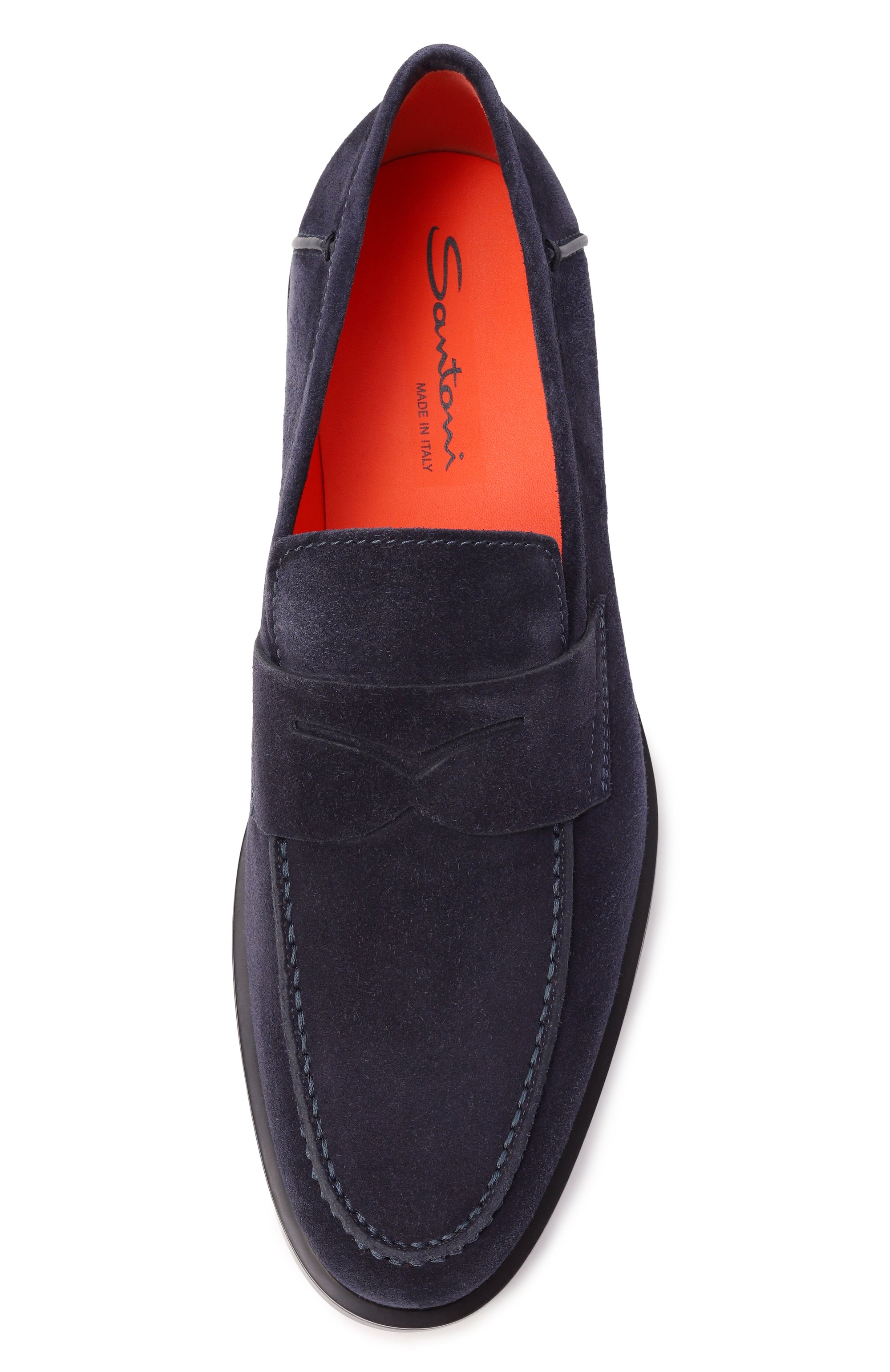 Замшевые лоферы detroit SANTONI, арт. MGDG18610NE0BSEY, фото 6