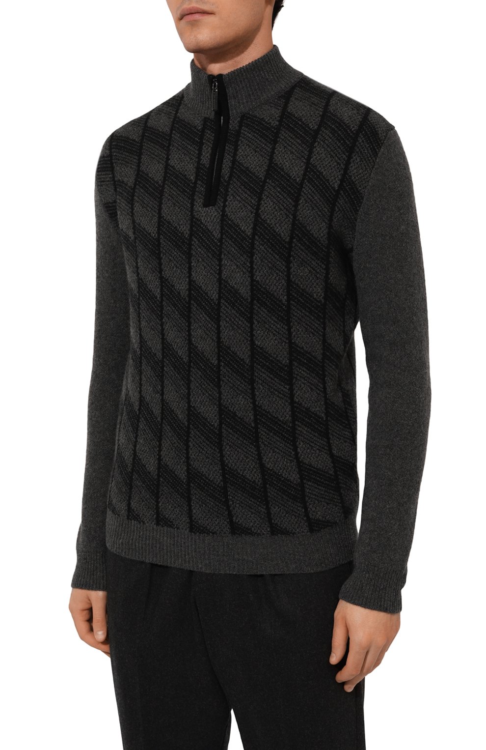 Свитер из кашемира и шерсти STEFANO RICCI темно-серого цвета по цене 148000 руб., арт. K808080L01/F24370, фото 3 Свитер из кашемира и шерсти STEFANO RICCI, арт. K808080L01/F24370, фото 3