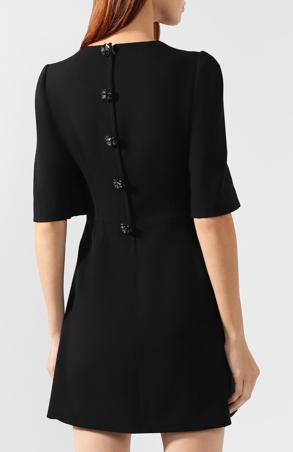 Приталенное мини-платье из шерсти DOLCE & GABBANA, арт. I6865Z/FUBEM, фото 4