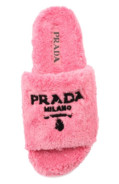 Текстильные шлепанцы PRADA розового цвета по цене 72000 руб., арт. 1XX602-H39-F046J-020, фото 4 Текстильные шлепанцы PRADA, арт. 1XX602-H39-F046J-020, фото 4