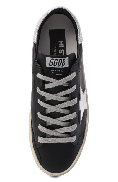 Кожаные кеды superstar GOLDEN GOOSE DELUXE BRAND, арт. GWF00118.F000328, фото 5