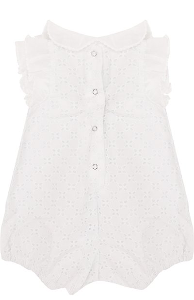 Кружевной комбинезон из хлопка MONNALISA, арт. 351208, фото 2