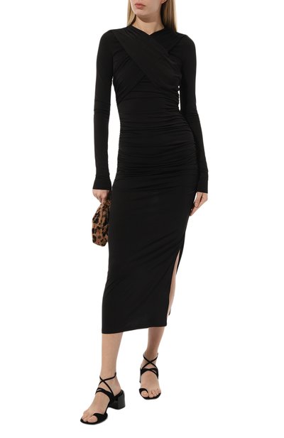 Платье из вискозы ELLYME черного цвета по цене 29000 руб., арт. 18031, фото 2 Платье из вискозы ELLYME, арт. 18031, фото 2