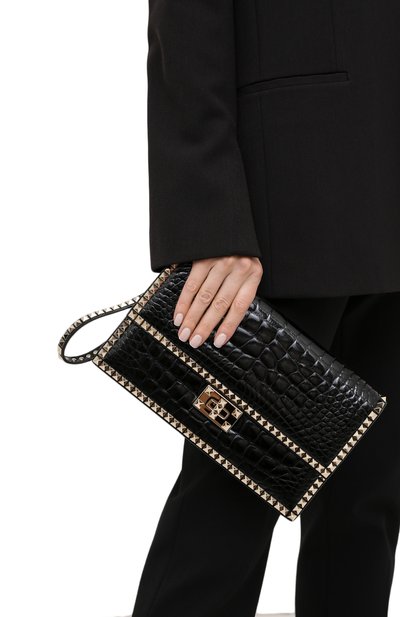 Клатч rockstud из кожи аллигатора VALENTINO, арт. RW2B0D18/C0D/AMIS, фото 2