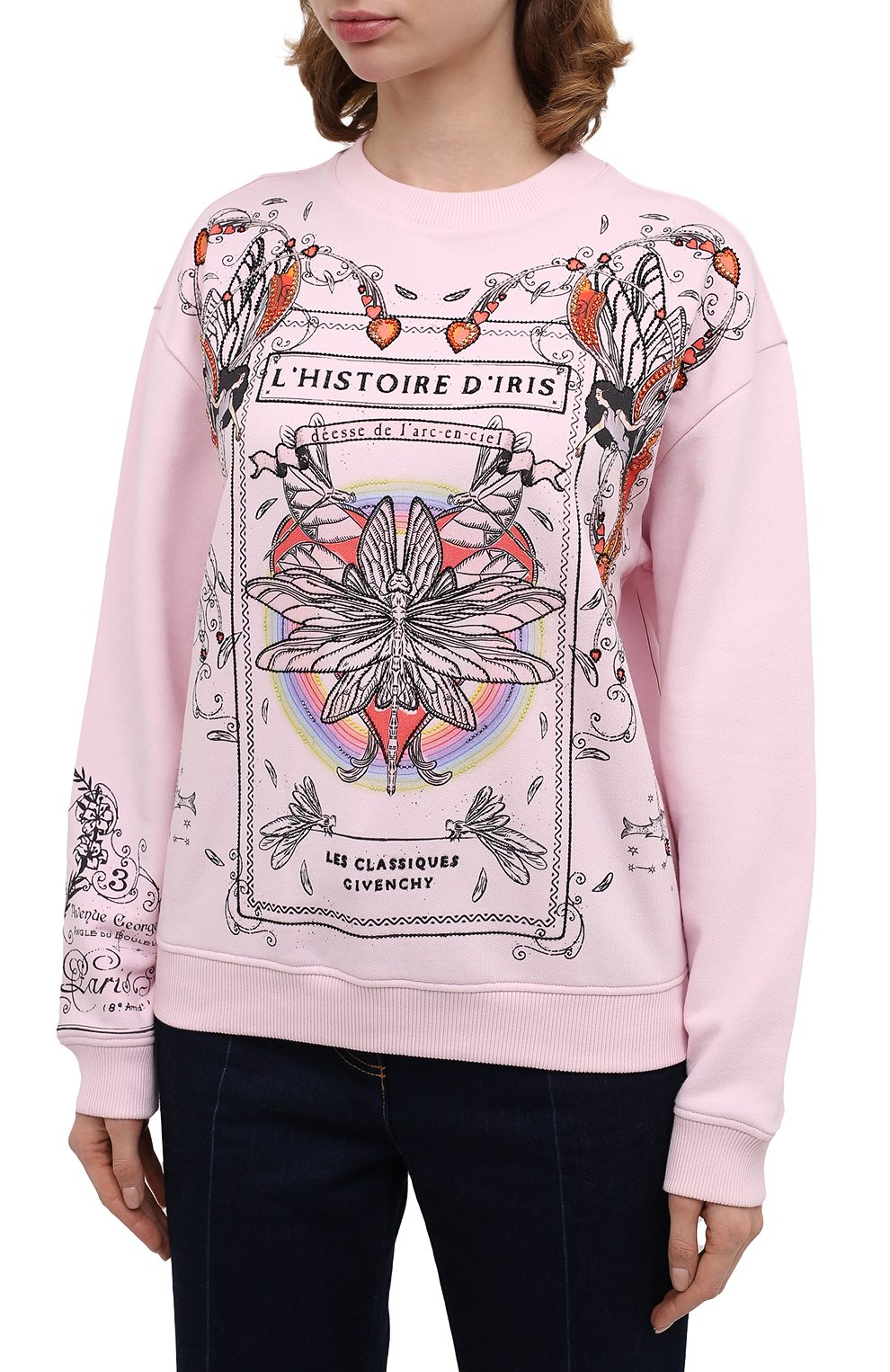 Хлопковый свитшот GIVENCHY, арт. BWJ0193Z3V, фото 4