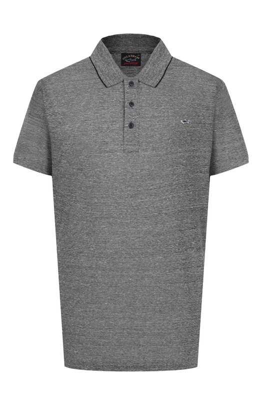 

Поло изо льна и хлопка Paul&Shark, Синий