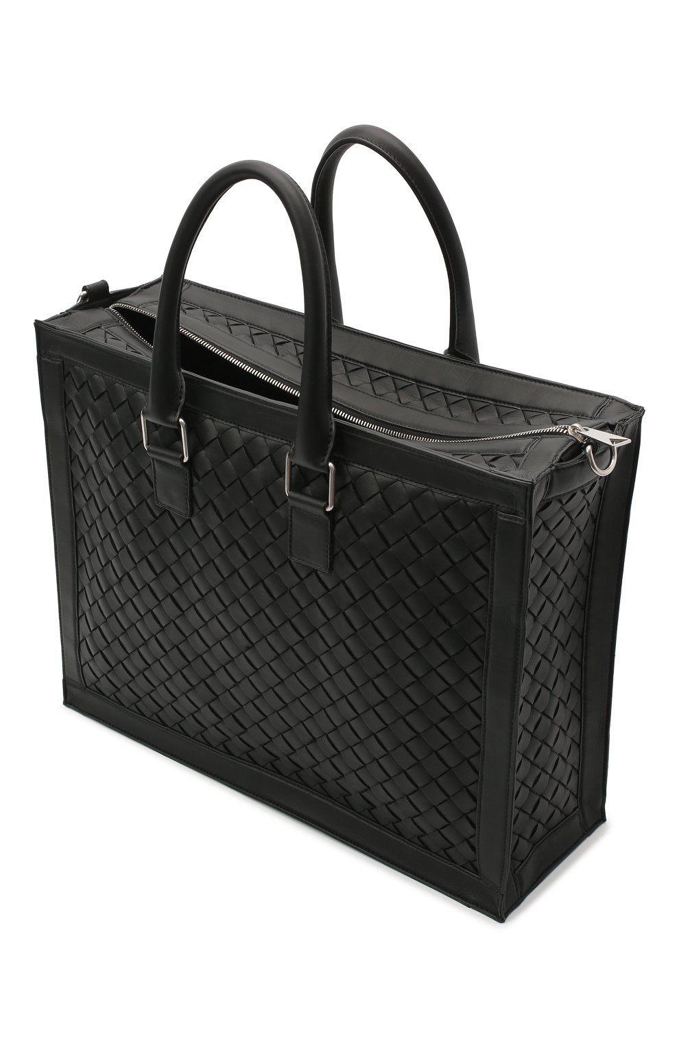 Кожаная сумка BOTTEGA VENETA черного цвета по цене 390500 руб., арт. 641025/V05J1, фото 4 Кожаная сумка BOTTEGA VENETA, арт. 641025/V05J1, фото 4