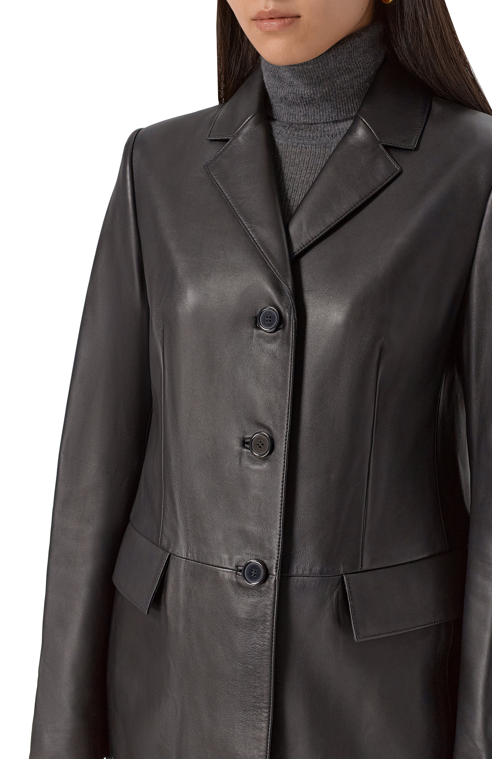 Кожаное пальто 12 STOREEZ, арт. 121969, фото 5