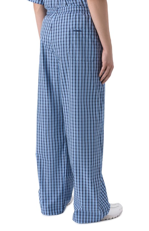 Хлопковые брюки VETEMENTS ME76PA044N/26132 P0PLIN Синий  ME76PA044N/26132 P0PLIN Фото 4