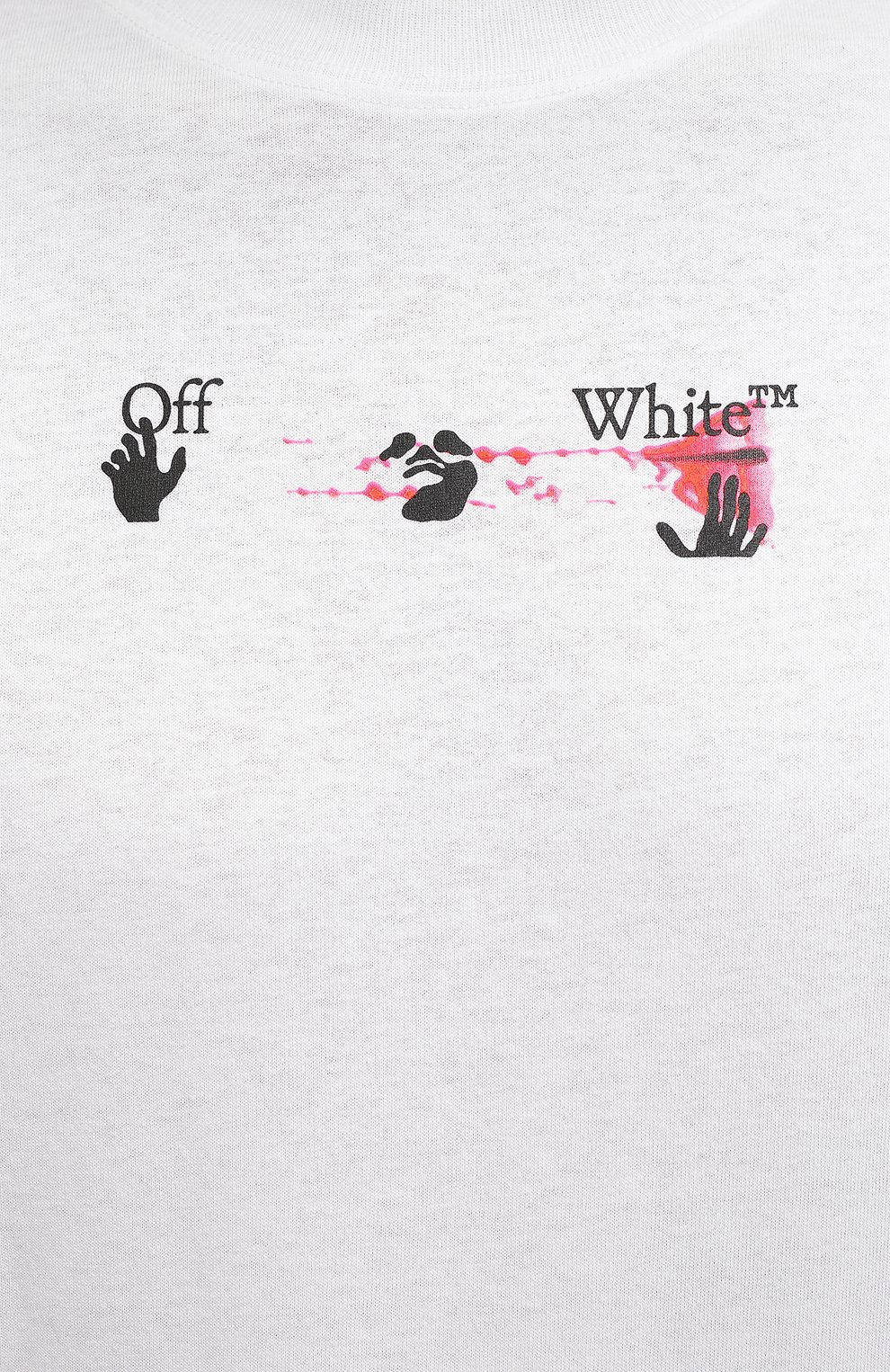 Хлопковая футболка OFF-WHITE белого цвета по цене 34300 руб., арт. 0MAA027F21JER017, фото 5 Хлопковая футболка OFF-WHITE, арт. 0MAA027F21JER017, фото 5